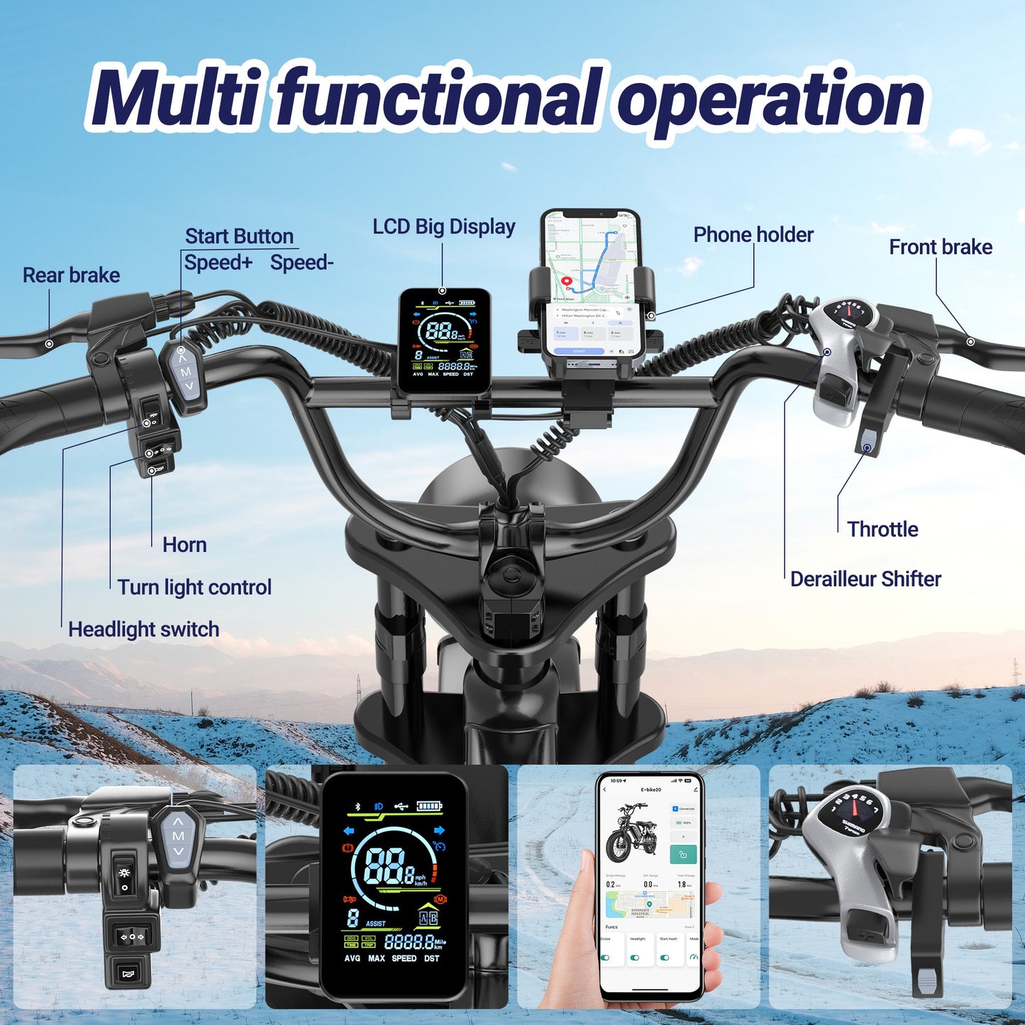 Refurbished Qlaway BK20 for Adults 48V 15.6AH Battery 750W Brushless Motor
