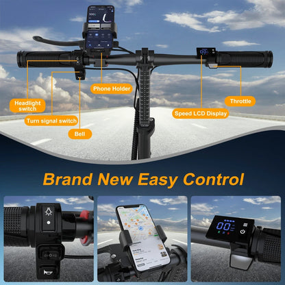 Refurbished Ladped LPBS Electric Scooter w/Seat, Foldable 500W 10.4Ah Battery 22mph 28Miles